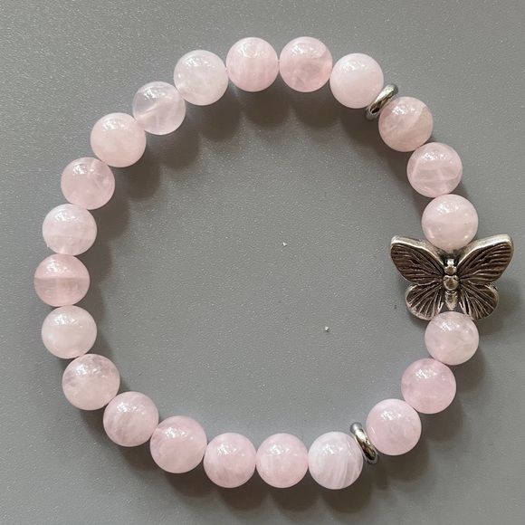Hand Crafted Jewelry - Rose Quartz Handcrafted Bead Bracelet